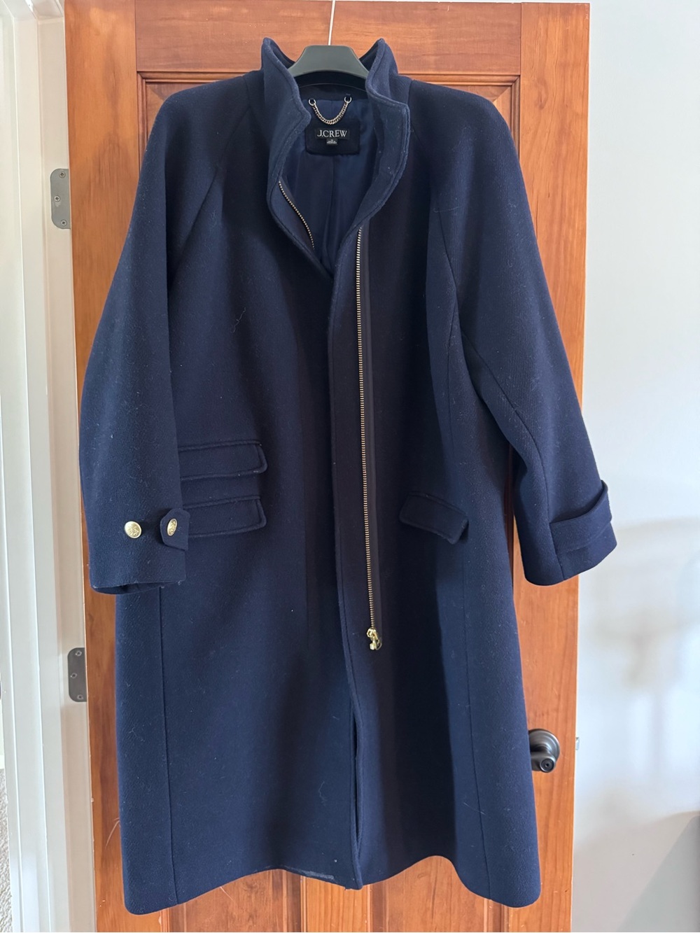 EUC J.Crew Long Toscana coat in Italian stadium cloth wool